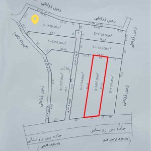 زمین خام خانه باغی 1607 متر مربع بین جاده ترکمان کندی و قلایچی