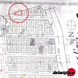 فروش زمین غیر محدوده 133 متر قطعه 123 محمود افتخاری خیابان ساحلی بوکان املاک