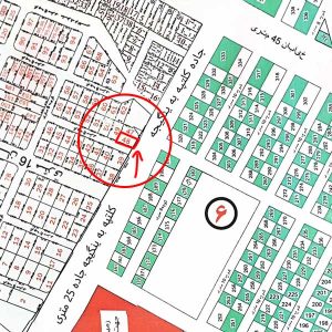 قیمت خرید و فروش زمین دو نبش 190 متر قطعه 48 زمین های نوره جاده ینگیجه بوکان املاک