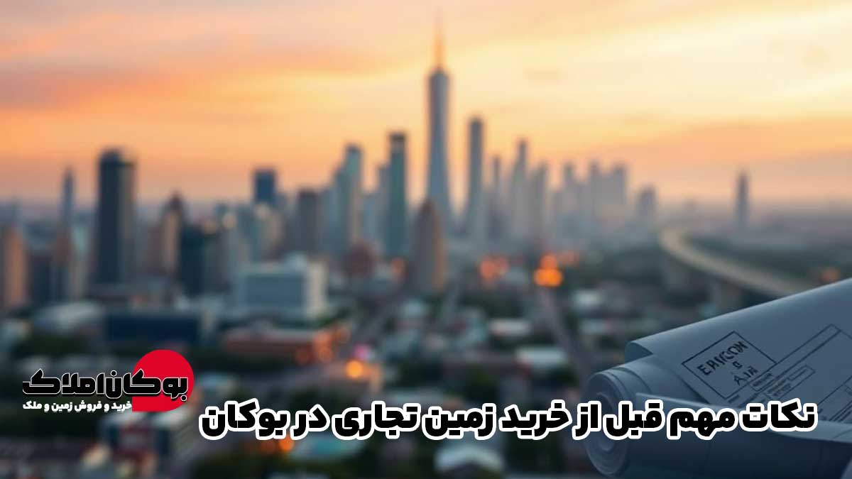 نکات مهم قبل از خرید زمین تجاری در بوکان - بوکان املاک