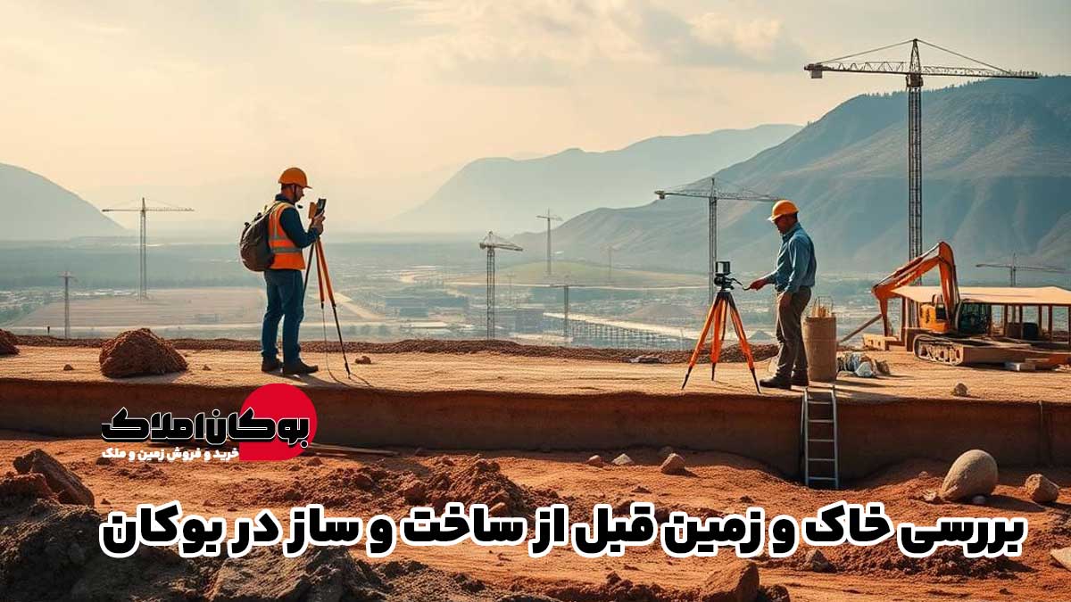 بررسی خاک و زمین قبل از ساخت و ساز در بوکان