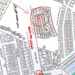 زمین دو نبش غیر محدوده 130 متر قطعه 29 حاج عمر غفوریان